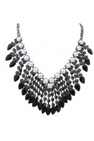 Colorful Beads Statement Necklace Women Rhinestone Necklace Pendants Summer Style Jewelry For Gift Party