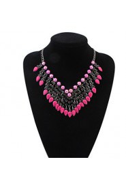 Colorful Beads Statement Necklace Women Rhinestone Necklace Pendants Summer Style Jewelry For Gift Party