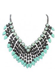 Colorful Beads Statement Necklace Women Rhinestone Necklace Pendants Summer Style Jewelry For Gift Party