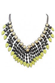 Colorful Beads Statement Necklace Women Rhinestone Necklace Pendants Summer Style Jewelry For Gift Party