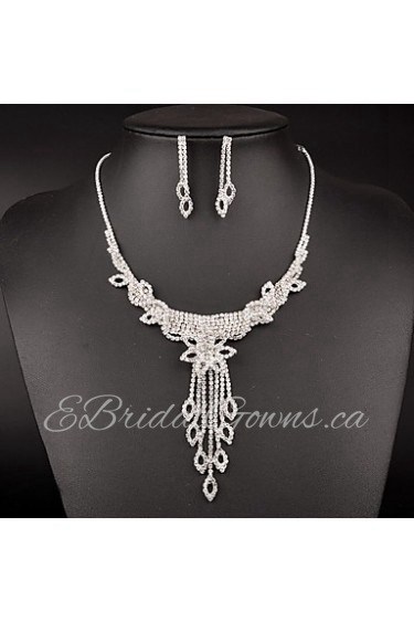 Jewelry Set Women's Anniversary / Wedding / Birthday / Gift / Party / Special Occasion Jewelry Sets Rhinestone CrystalNecklaces /