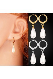 InStyle 18K Chunky Gold Plated Peals Drop Earrings for Women High Quality