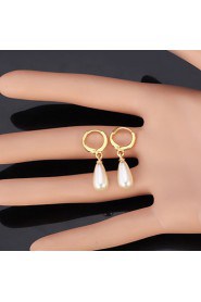 InStyle 18K Chunky Gold Plated Peals Drop Earrings for Women High Quality