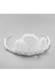 Women's / Flower Girl's Alloy / Imitation Pearl Headpiece-Wedding / Special Occasion Headbands 1 Piece Round