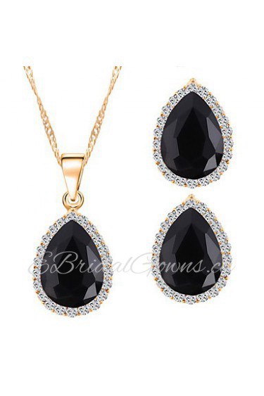 New Style Classic Teardrop-shaped Gems Necklaces