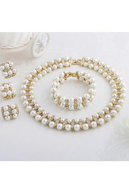 WesternRain Vintage Chunky Choker Pearl Necklace sets Wedding Jewelry Sets For Bride Accessories Pearl Jewelry