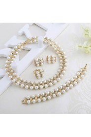 WesternRain Vintage Chunky Choker Pearl Necklace sets Wedding Jewelry Sets For Bride Accessories Pearl Jewelry