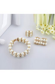 WesternRain Vintage Chunky Choker Pearl Necklace sets Wedding Jewelry Sets For Bride Accessories Pearl Jewelry