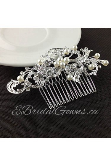 Alloy Hair Combs With Imitation Pearl/Rhinestone Wedding/Party Headpiece Hair Comb for Wedding Party Hair Jewelry