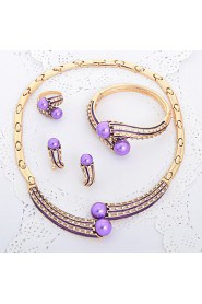 Women's Imitation Pearl / Alloy / Rhinestone Jewelry Set Imitation Pearl / Rhinestone