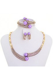 Women's Imitation Pearl / Alloy / Rhinestone Jewelry Set Imitation Pearl / Rhinestone