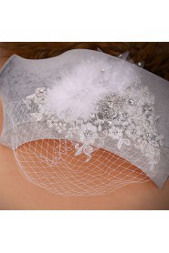 Bride's Crystal Rhinestone Forehead Wedding Headdress Veil 1 PC