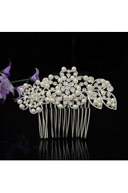 Women's Rhinestone / Alloy / Imitation Pearl Headpiece-Wedding / Special Occasion Hair Combs 1 Piece