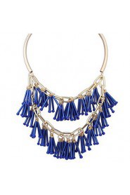 Fashion Jewelry New Bohemian Necklaces Women Handmade Long Tassel Beads Choker Statement Necklaces