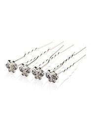 4 Pieces Gorgeous Rhinestones Wedding Bridal Pins More Colors Available