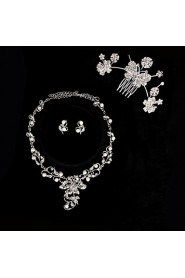 Jewelry Set Women's Anniversary / Wedding / Engagement / Birthday / Gift / Party / Special Occasion Jewelry Sets Alloy Rhinestone