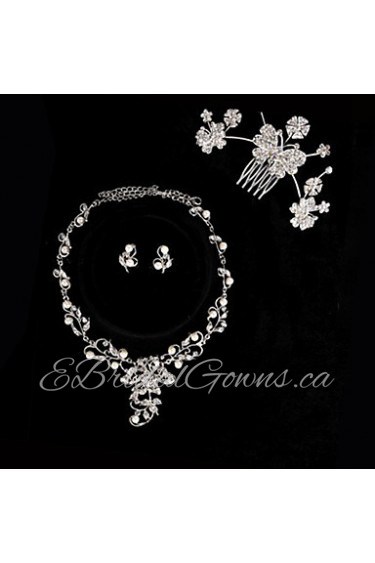 Jewelry Set Women's Anniversary / Wedding / Engagement / Birthday / Gift / Party / Special Occasion Jewelry Sets Alloy Rhinestone