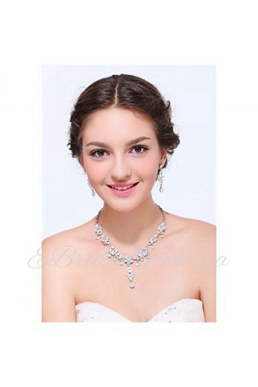 Jewelry Set Women's Anniversary / Wedding / Engagement / Birthday / Gift / Party / Daily / Special Occasion Jewelry Sets Silver / Alloy