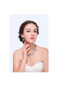 Jewelry Set Women's Anniversary / Wedding / Engagement / Birthday / Gift / Party / Daily / Special Occasion Jewelry Sets Silver / Alloy