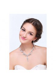 Jewelry Set Women's Anniversary / Wedding / Engagement / Birthday / Gift / Party / Daily / Special Occasion Jewelry Sets Silver / Alloy