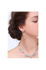 Jewelry Set Women's Anniversary / Wedding / Engagement / Birthday / Gift / Party / Daily / Special Occasion Jewelry Sets Silver / Alloy