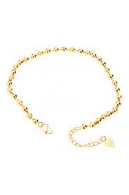 Full Bead Chain Gold-plated Anklet