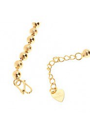 Full Bead Chain Gold-plated Anklet