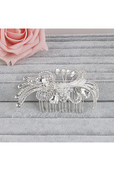 Women's Rhinestone Headpiece-Wedding / Special Occasion / Casual / Office & Career / Outdoor Hair Combs 1 Piece Clear Round