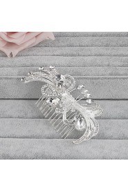 Women's Rhinestone Headpiece-Wedding / Special Occasion / Casual / Office & Career / Outdoor Hair Combs 1 Piece Clear Round