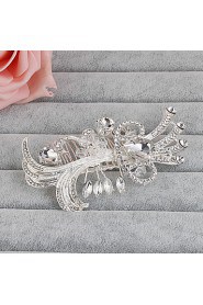 Women's Rhinestone Headpiece-Wedding / Special Occasion / Casual / Office & Career / Outdoor Hair Combs 1 Piece Clear Round