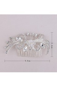 Women's Rhinestone Headpiece-Wedding / Special Occasion / Casual / Office & Career / Outdoor Hair Combs 1 Piece Clear Round