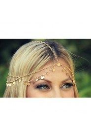 Bohemian Women's Circle Drop Head Chain Jewelry Forehead Dance Headpiece Hair Band