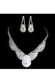 Gorgeous Alloy With Czech Rhinestones Wedding Bridal Jewelry Set,Including Necklace and Earrings