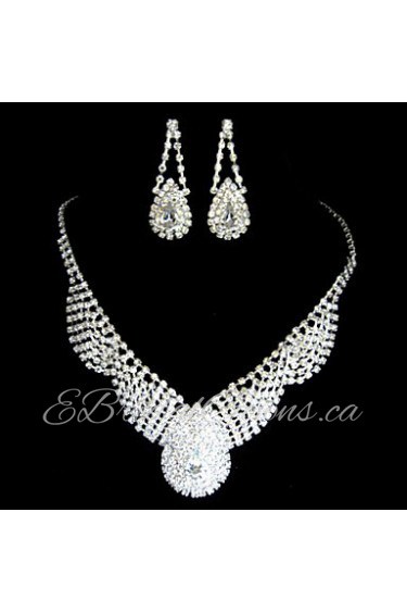 Gorgeous Alloy With Czech Rhinestones Wedding Bridal Jewelry Set,Including Necklace and Earrings