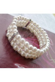 Women's Cuff / Strand Bracelet Silver / Imitation Pearl Imitation Pearl / Rhinestone