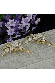 Women's / Flower Girl's Rhinestone / Alloy Headpiece-Wedding / Special Occasion / Office & Career Hair Clip 2 Pieces
