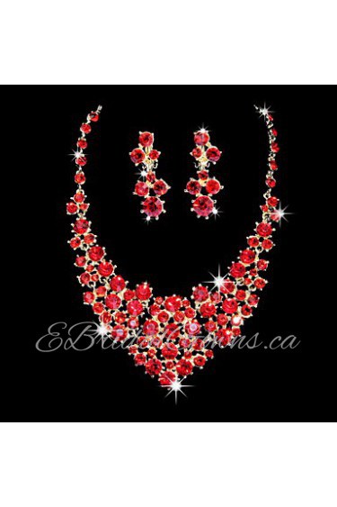 Jewelry Set Women's Birthday / Gift / Party / Special Occasion Jewelry Sets Alloy Rhinestone / Cubic Zirconia Earrings / NecklacesAs the