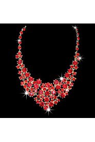 Jewelry Set Women's Birthday / Gift / Party / Special Occasion Jewelry Sets Alloy Rhinestone / Cubic Zirconia Earrings / NecklacesAs the