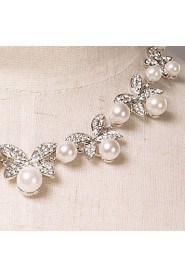 Women's Imitation Pearl / Alloy Necklace Anniversary / Wedding / Party / Special Occasion Imitation Pearl / Rhinestone