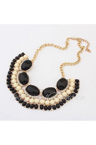 Collier Statement Bohemian Resin Beads Necklaces & Pendants Gold Choker For Women Jewelry Accessories