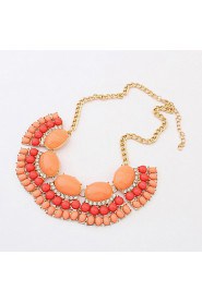 Collier Statement Bohemian Resin Beads Necklaces & Pendants Gold Choker For Women Jewelry Accessories