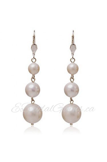 Hoop Earrings Women's Alloy Earring Pearl