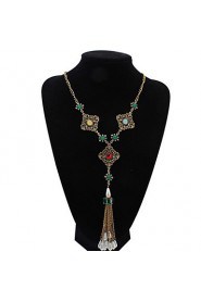 Bohemia Vintage Metal Enamel Statement Necklace Women Multicolor Necklaces & Pendants Jewelry Colar For Gift Party