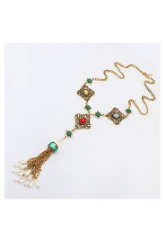 Bohemia Vintage Metal Enamel Statement Necklace Women Multicolor Necklaces & Pendants Jewelry Colar For Gift Party