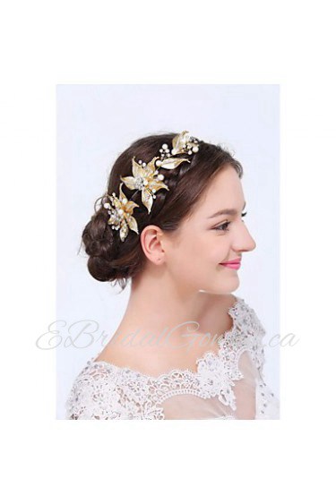 Women's Gold / Alloy Headpiece-Wedding / Special Occasion / Casual Headbands 1 Piece Clear Round