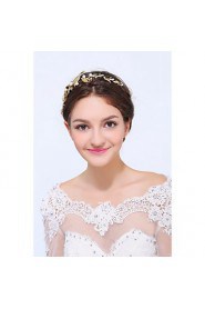 Women's Gold / Alloy Headpiece-Wedding / Special Occasion / Casual Headbands 1 Piece Clear Round