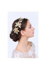 Women's Gold / Alloy Headpiece-Wedding / Special Occasion / Casual Headbands 1 Piece Clear Round