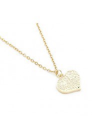 Fashion Sweet Gilt Edged Heart Shape Necklace