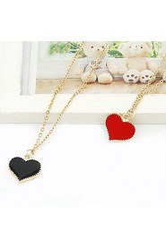 Fashion Sweet Gilt Edged Heart Shape Necklace