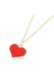 Fashion Sweet Gilt Edged Heart Shape Necklace